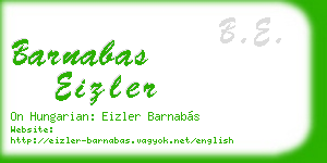 barnabas eizler business card